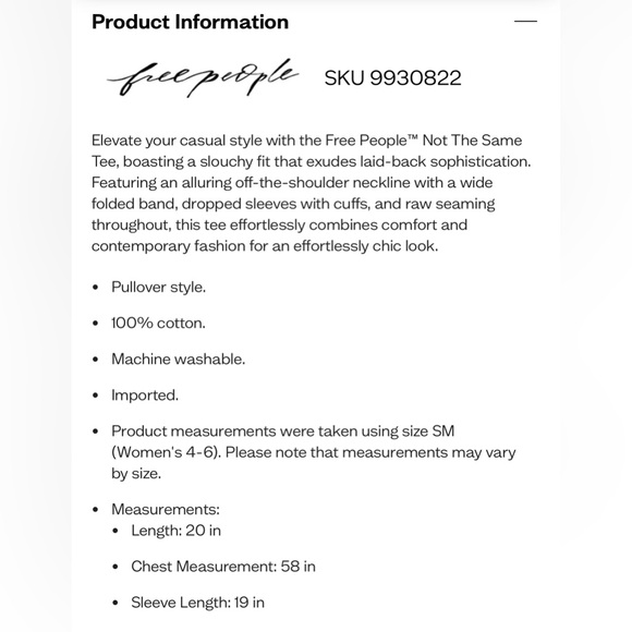 Free People ‘Not The Same Tee’ size Small in Iced Coffee; Like New - Picture 10 of 10